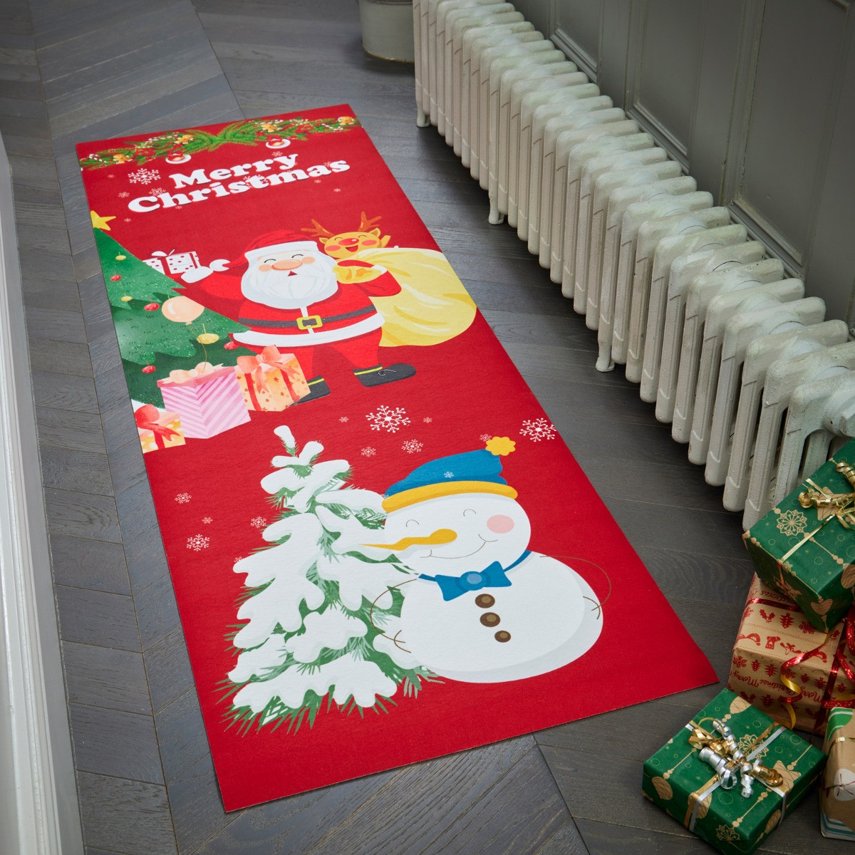 OHS Santa & Rudolph Runner - Red>