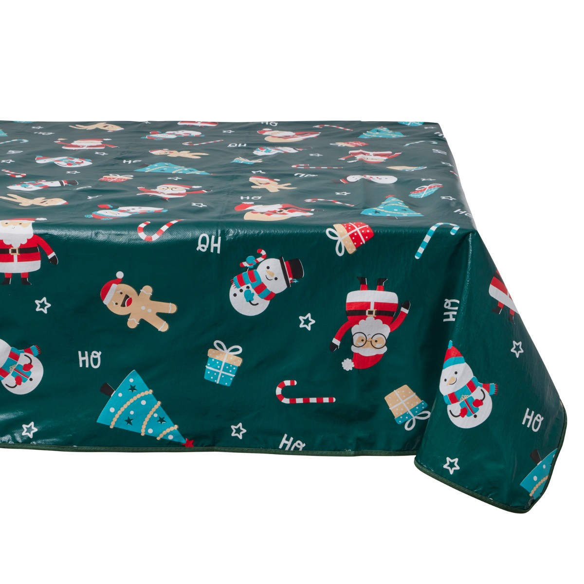 OHS Christmas Print Tablecloth - Green>
