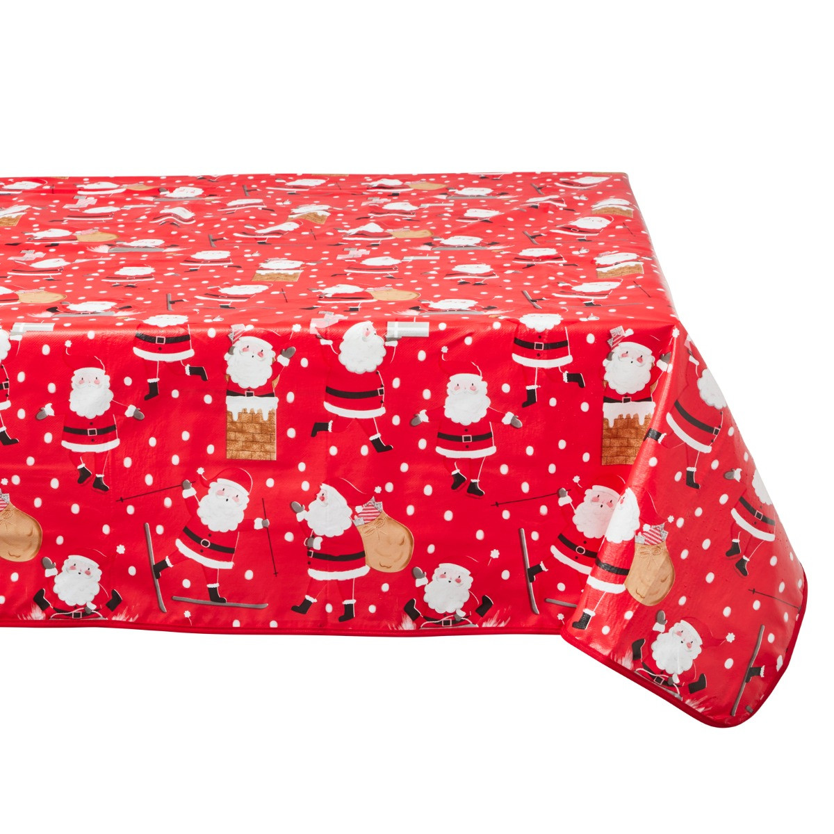 OHS Santa Print Tablecloth - Red>