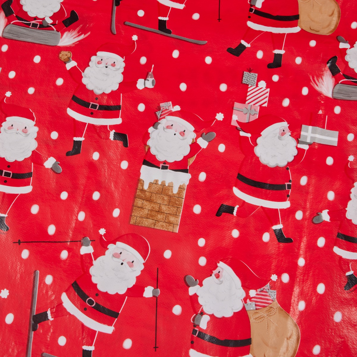 OHS Santa Print Tablecloth - Red>