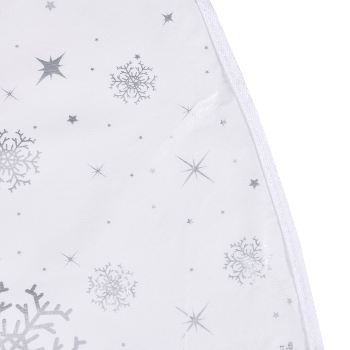 OHS Snowflake Print Tablecloth - White/Silver>