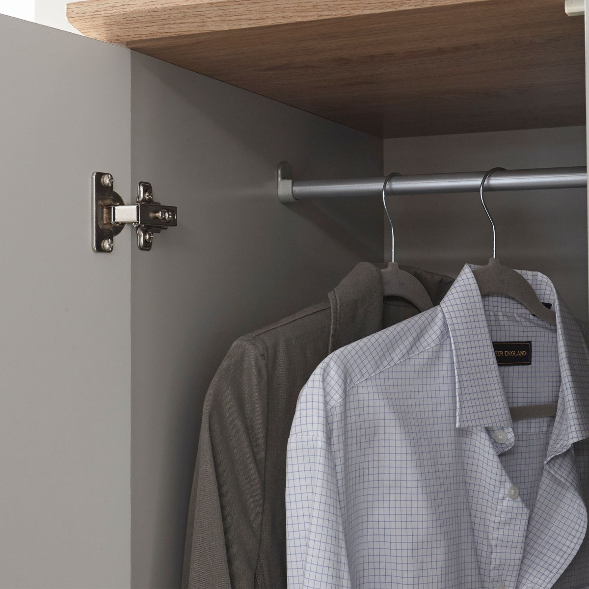 Kendal 3-Door 3-Drawer Wardrobe - Grey>