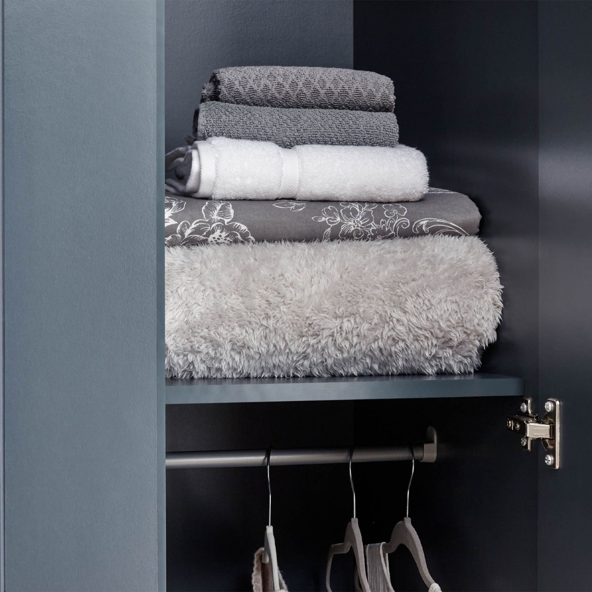 Kendal 3-Door 3-Drawer Wardrobe - Slate Blue>