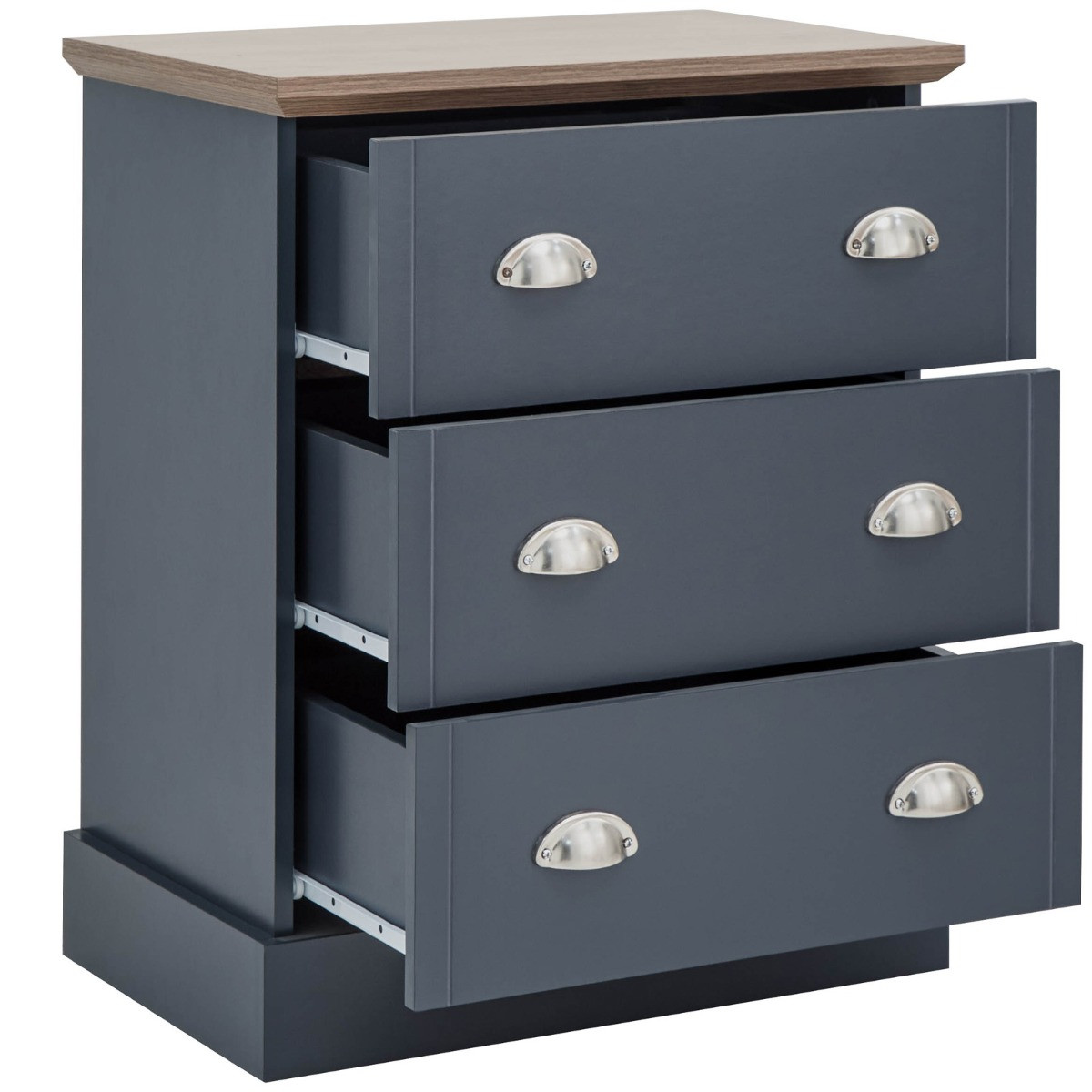 Kendal 3 Drawer Chest of Drawers - Slate Blue>