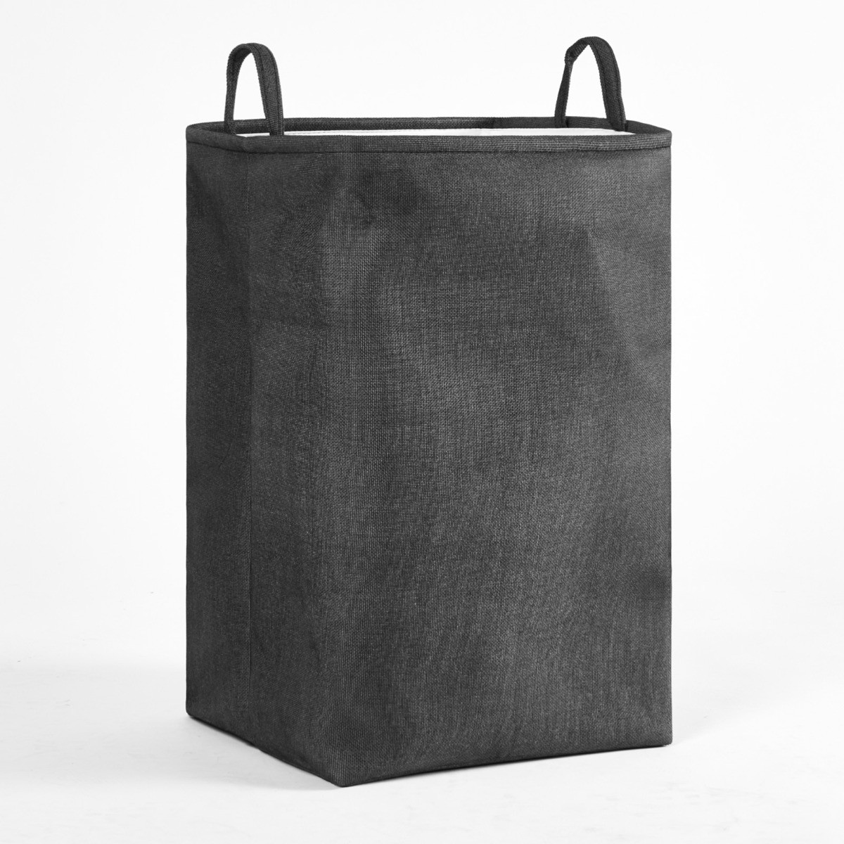 OHS Faux Linen Laundry Bag - Black>