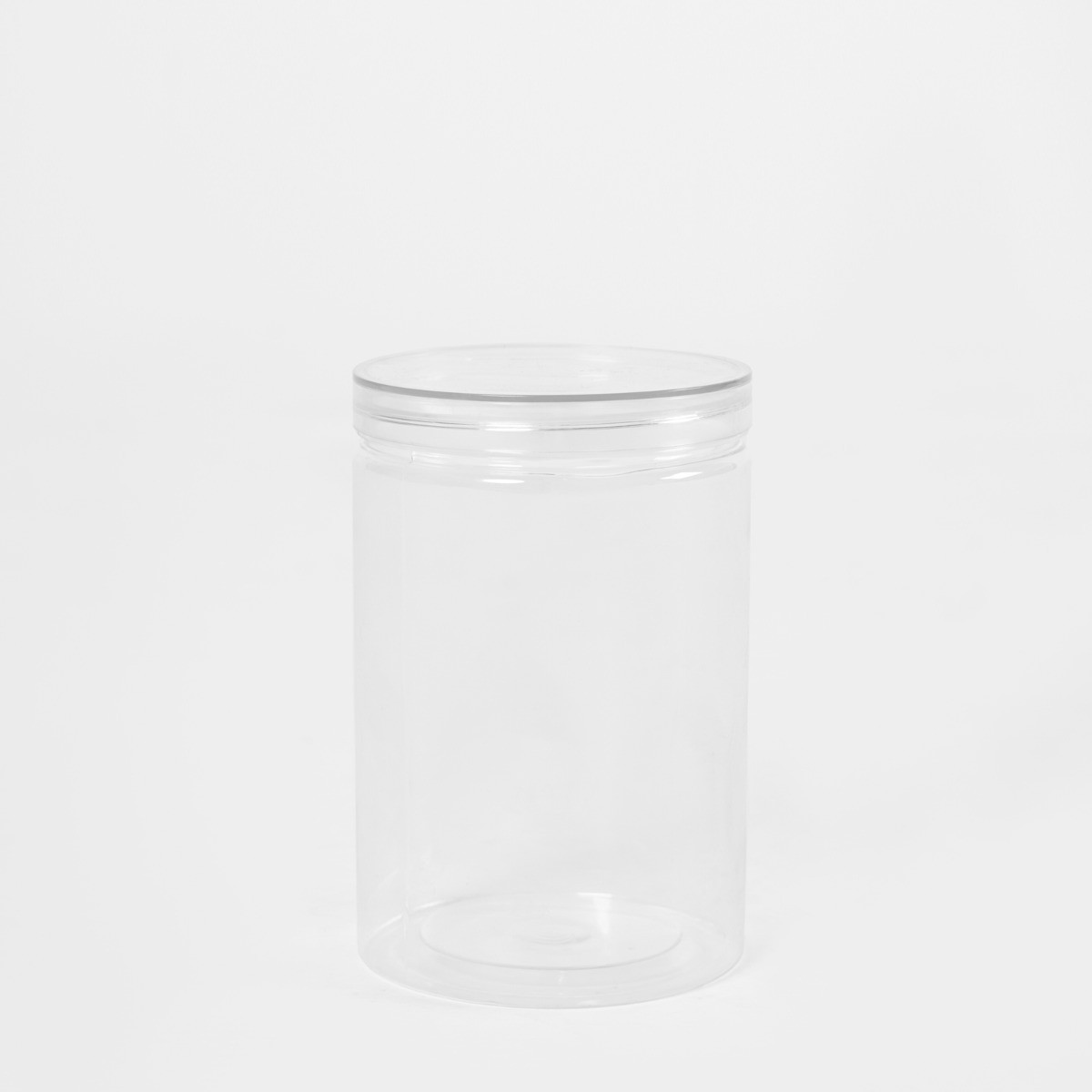 OHS Medium Round Plastic Food Storage Jar - Clear>