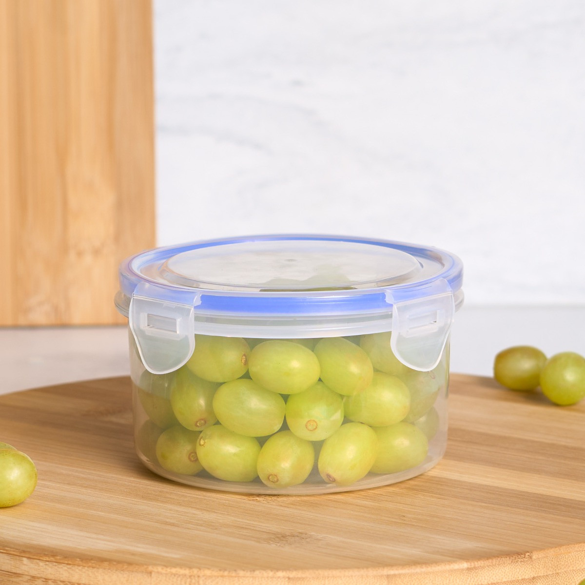  OHS Round Plastic Tupperware Set, 3 Piece - Clear>