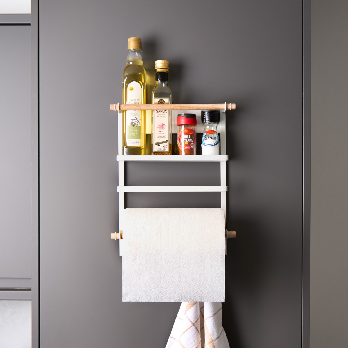 OHS Kitchen Pantry Door Organiser - White>
