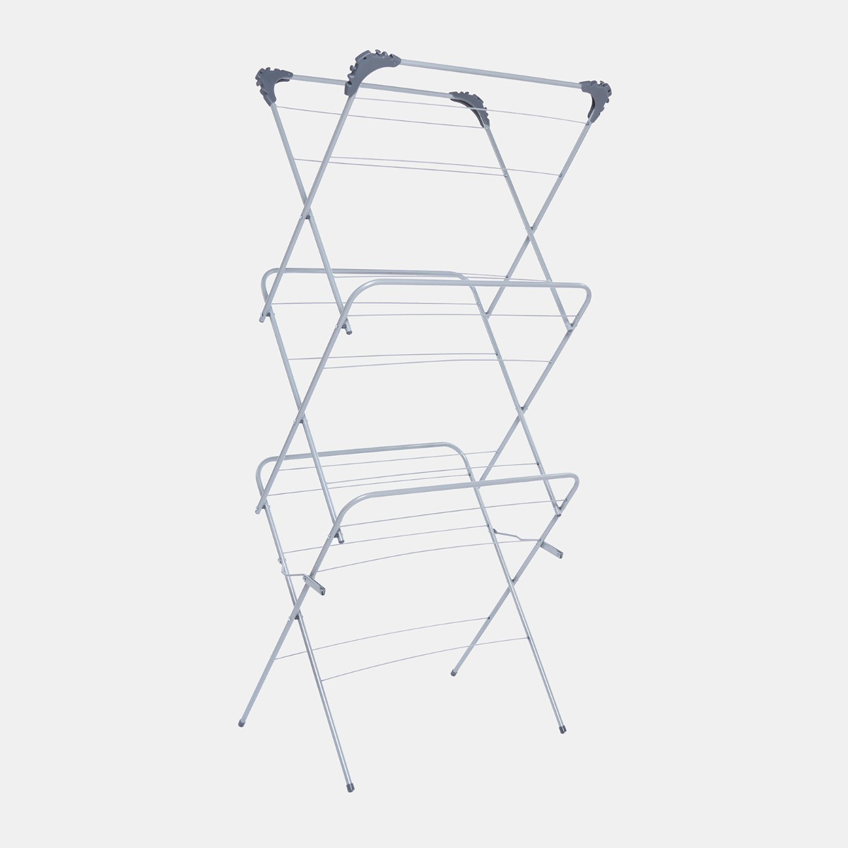 OHS 3 Tier Foldable 15m Clothes Airer - Silver>