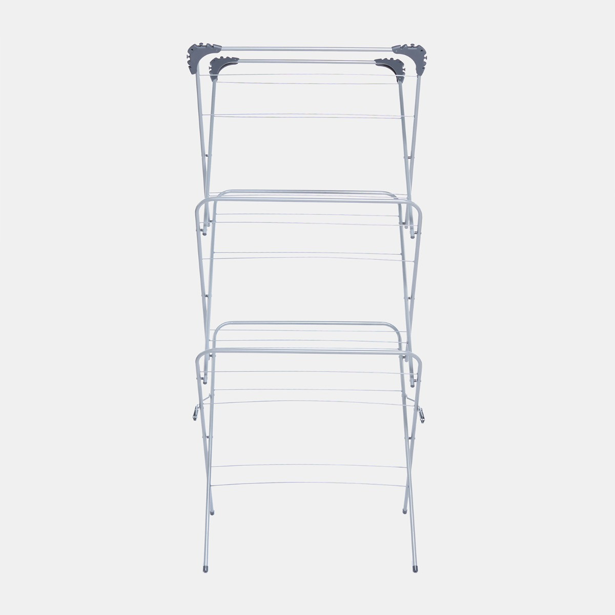 OHS 3 Tier Foldable 15m Clothes Airer - Silver>
