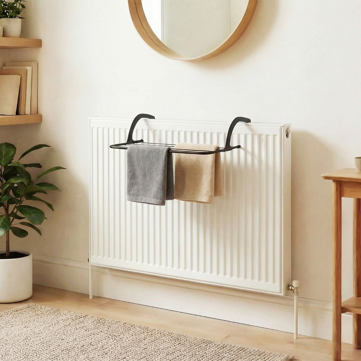 OHS 3m Radiator Clothes Airer - Black>