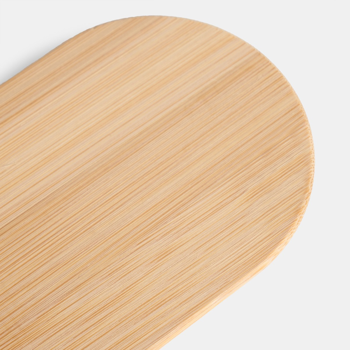 OHS Large Plastic Oval Storage Container with Bamboo Lid - Clear>