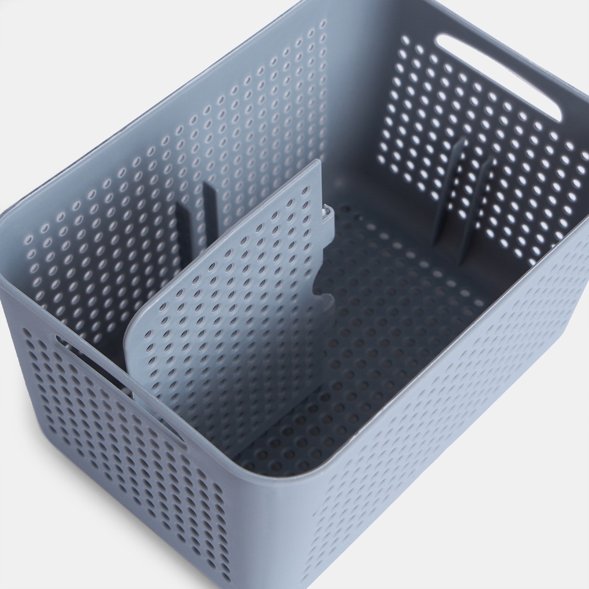 OHS Fridge Container With Removable Basket,  Medium - Grey/Clear>