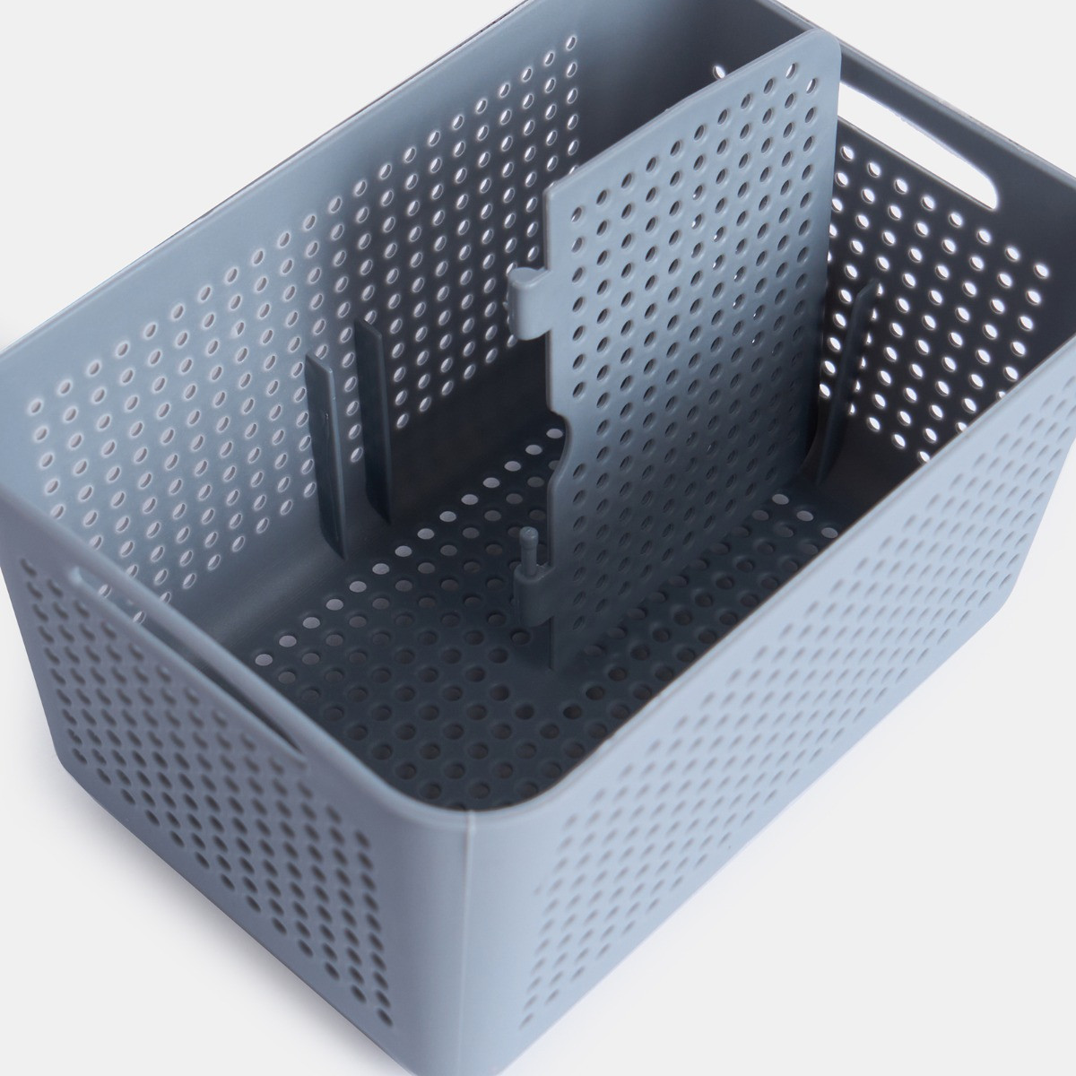 OHS Fridge Container With Removable Basket,  Medium - Grey/Clear>