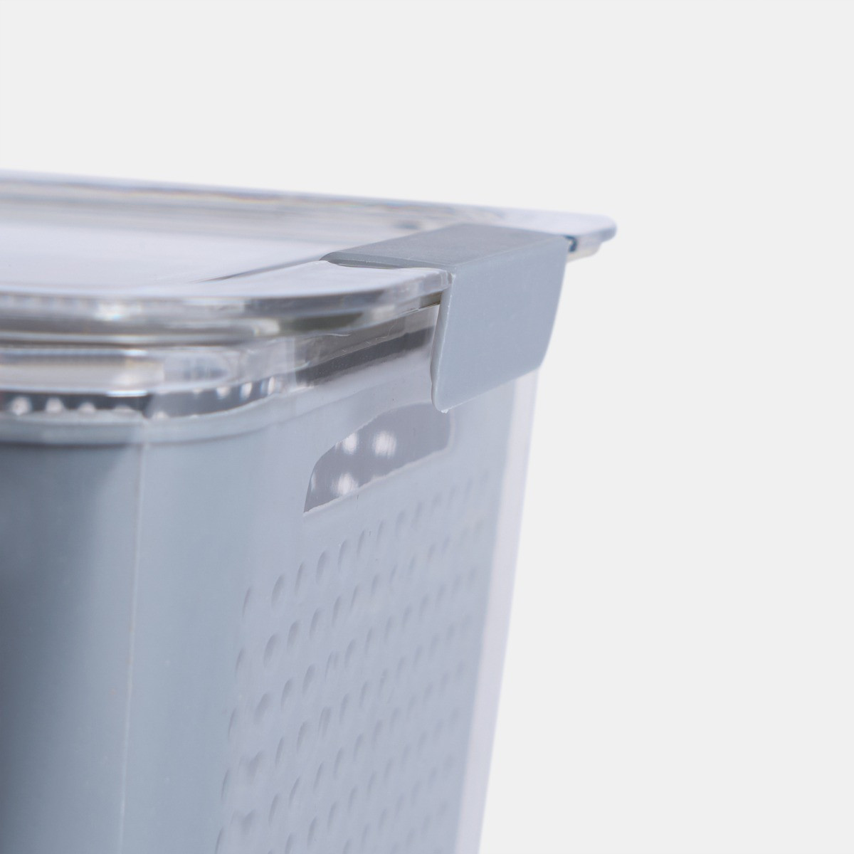 OHS Fridge Container With Removable Basket,  Medium - Grey/Clear>