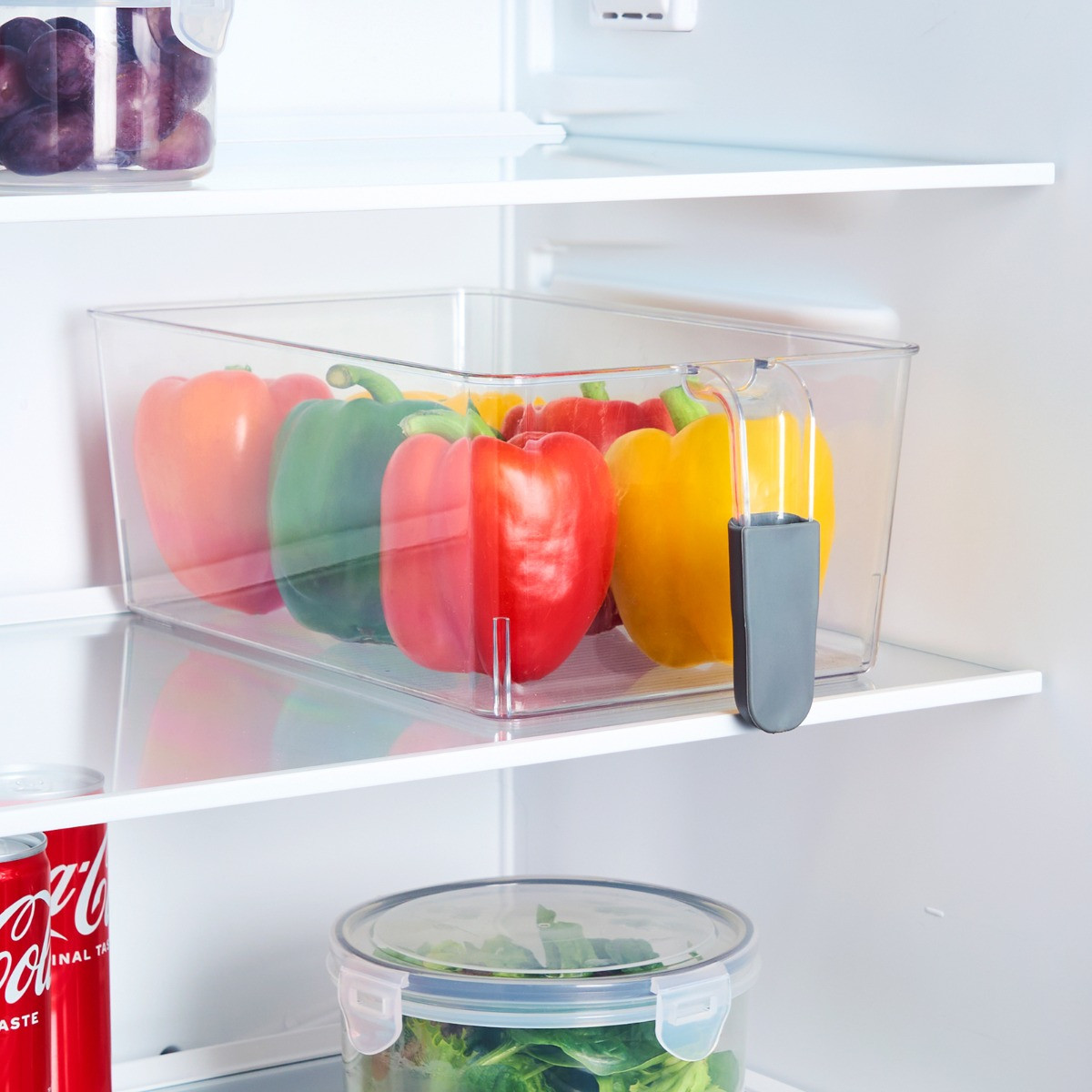 OHS Fridge Storage Tray With Handle - Clear >