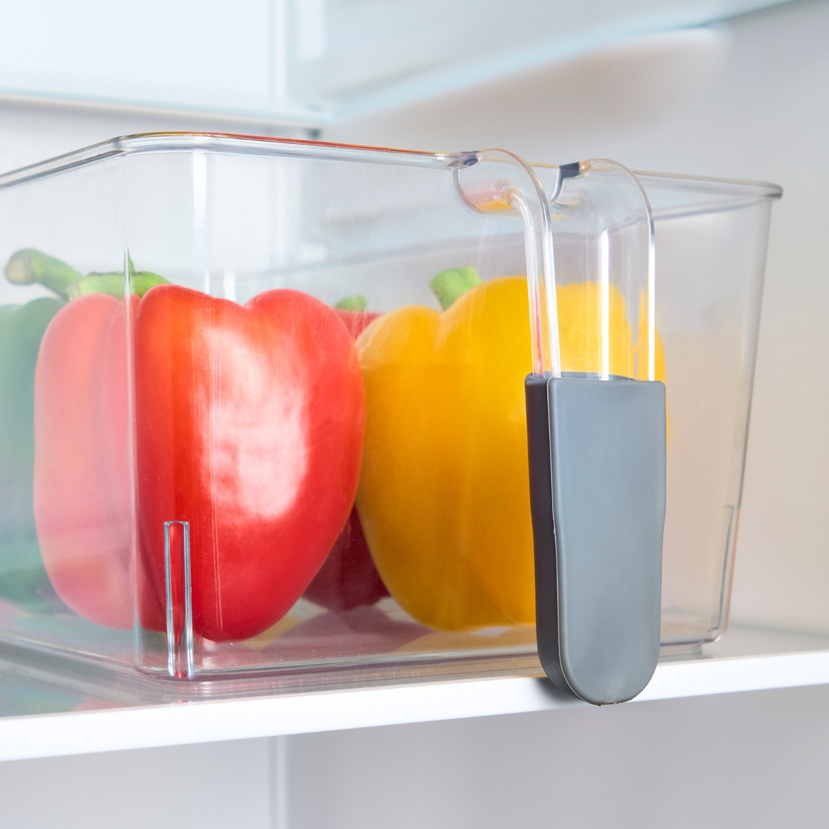 OHS Fridge Storage Tray With Handle - Clear >