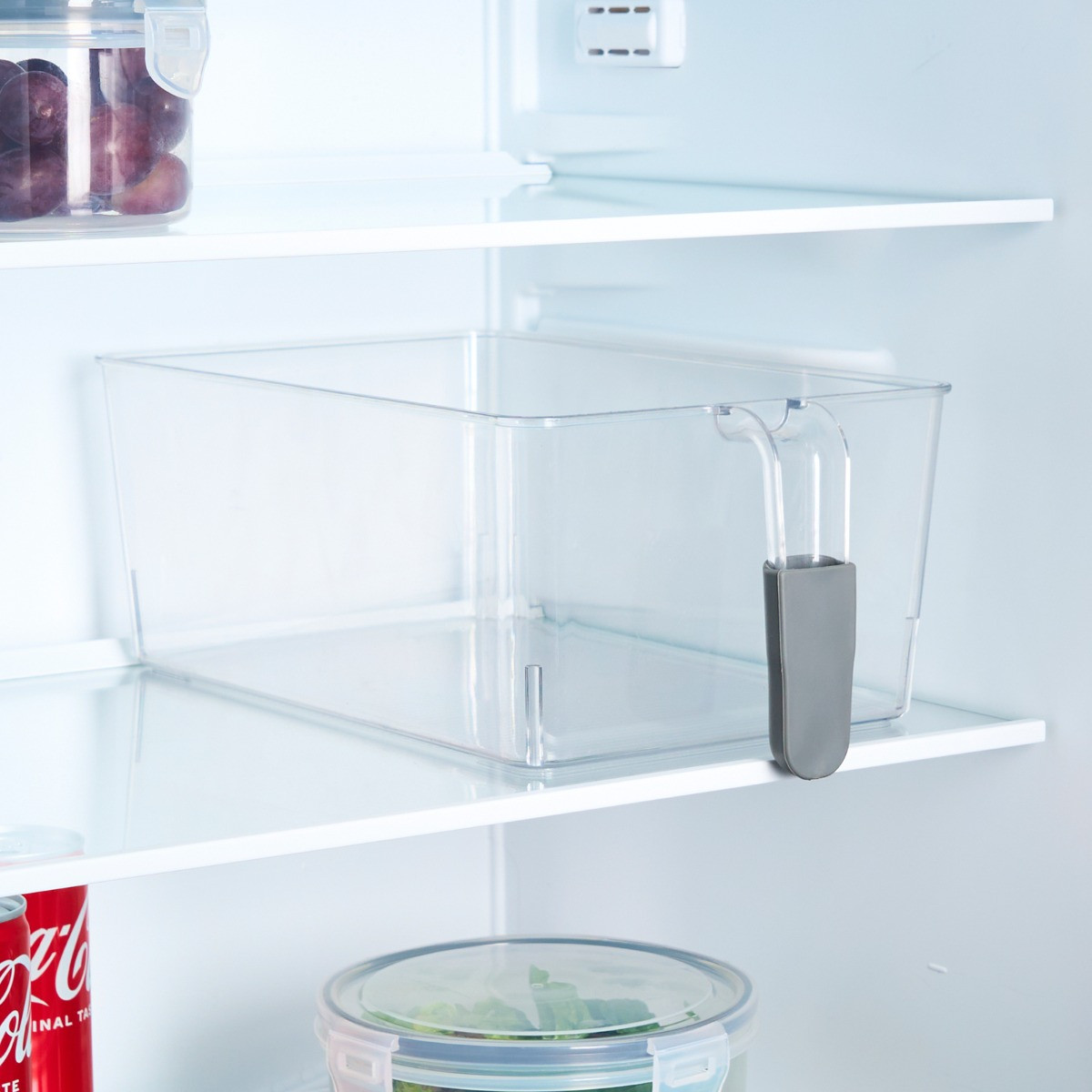 OHS Fridge Storage Tray With Handle - Clear >