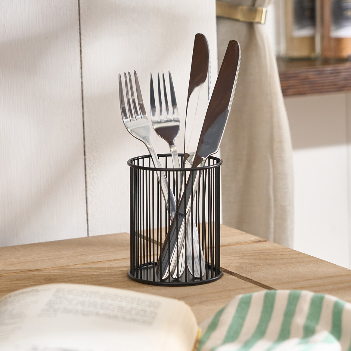 OHS Wire Cutlery Holder - Black>