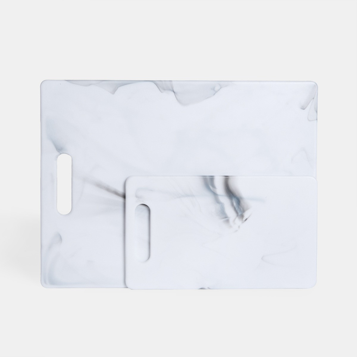 OHS Set of 2 Marble Chopping Boards - White Marble>