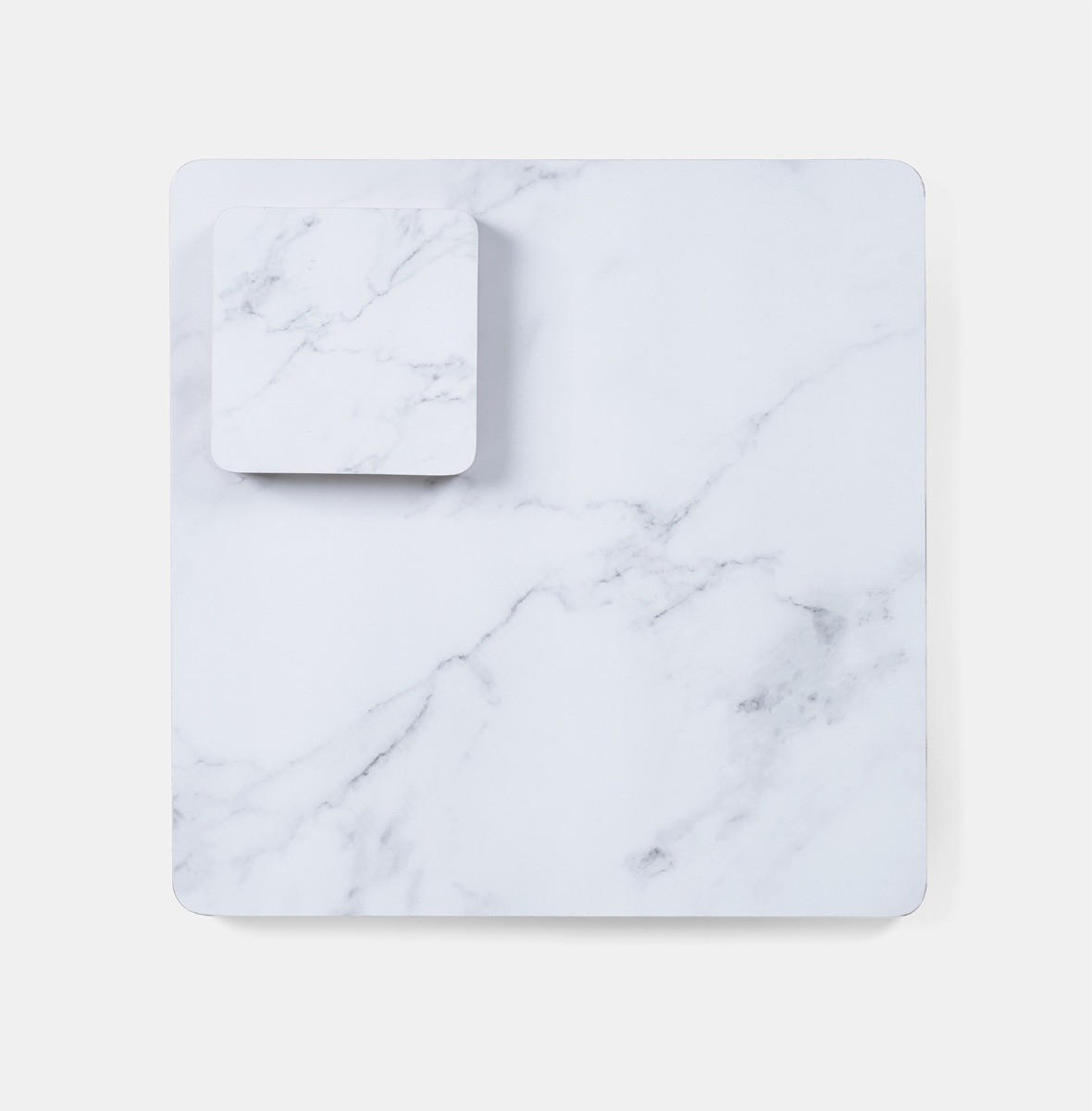 OHS Place Mats and Coaster Set, 4 Pack - White Marble>