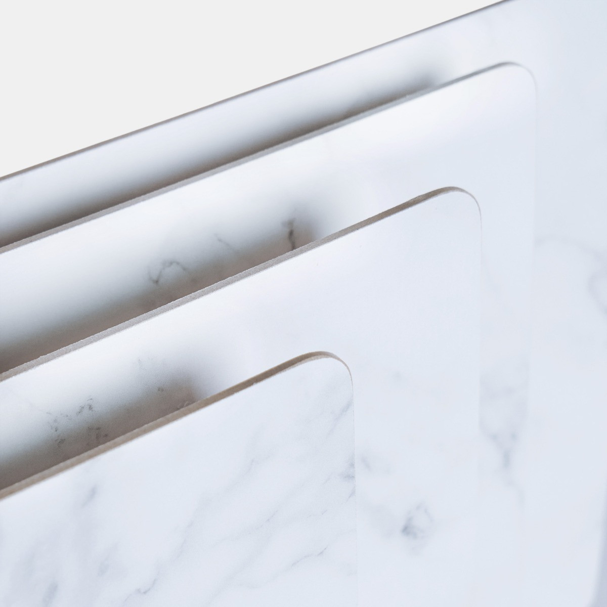 OHS Place Mats and Coaster Set, 4 Pack - White Marble>