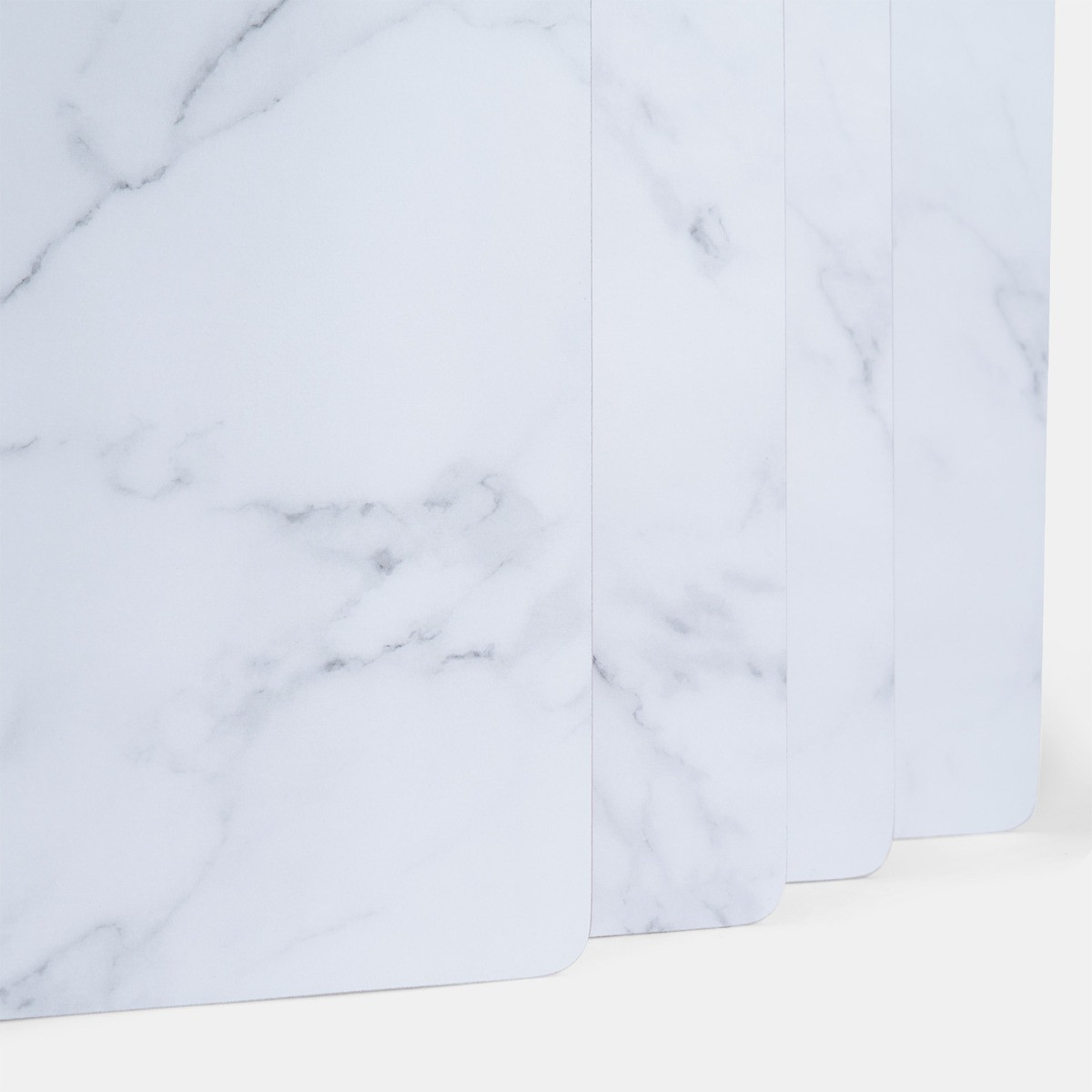 OHS Place Mats and Coaster Set, 4 Pack - White Marble>