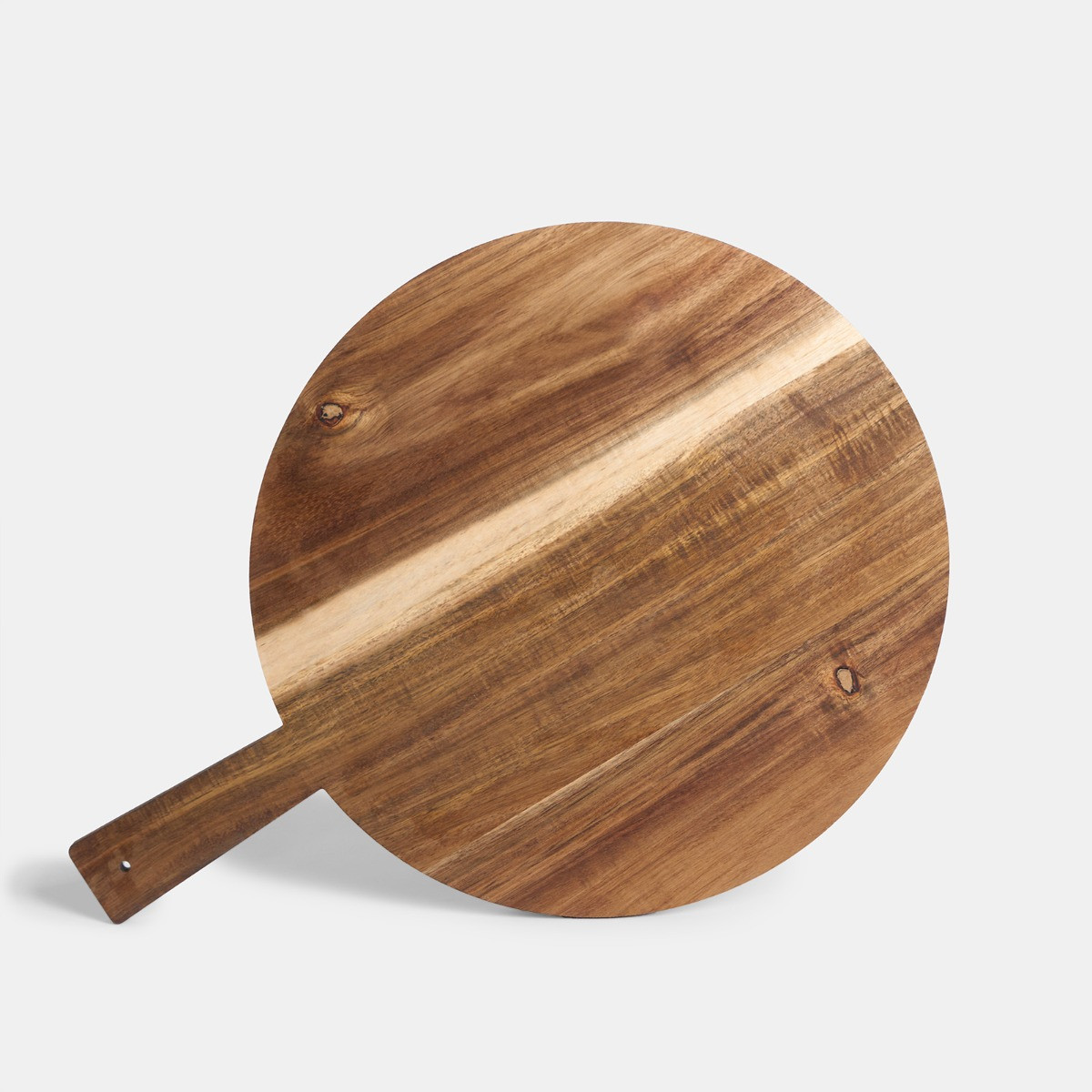 OHS Large Wooden Round Serving Tray - Natural>
