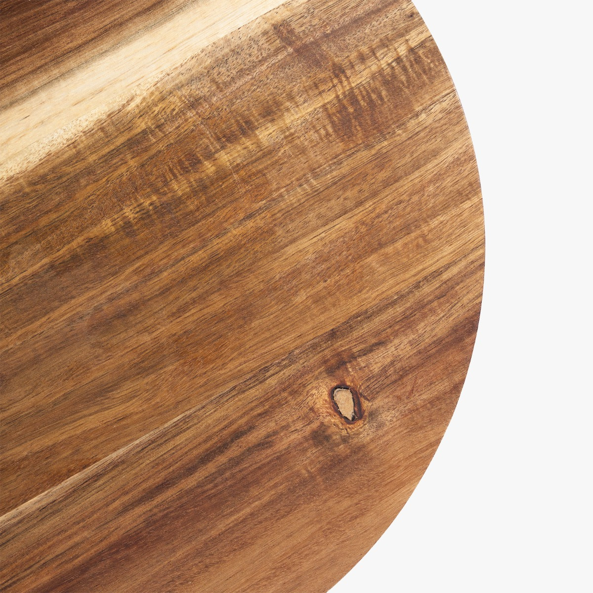 OHS Large Wooden Round Serving Tray - Natural>