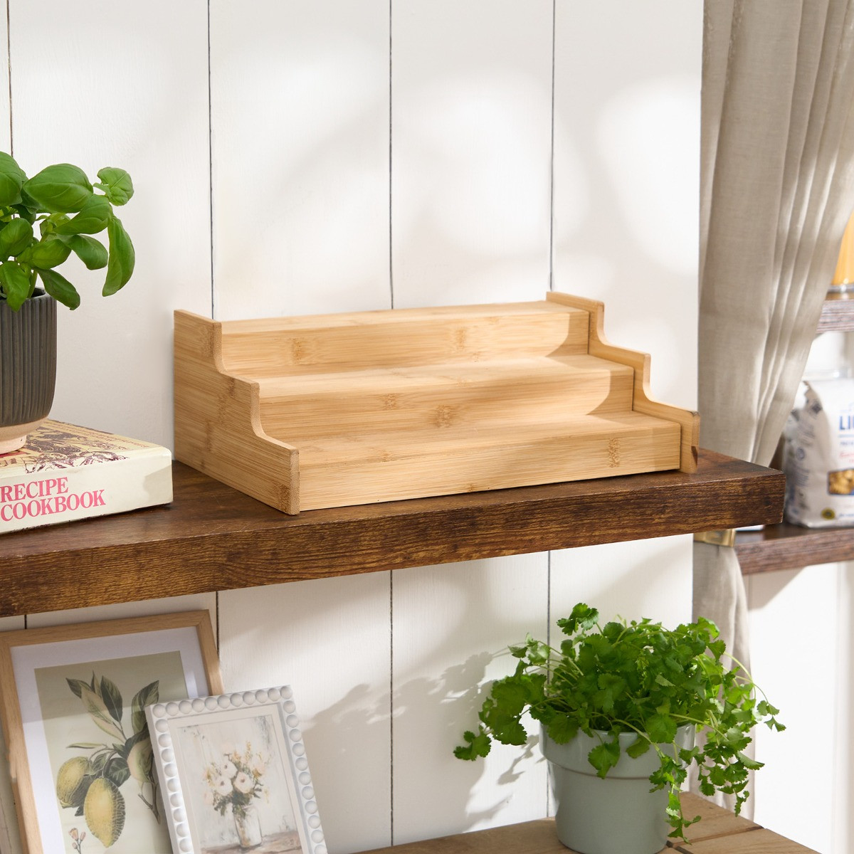 OHS Extendable 3 Tier Spice Rack - Bamboo>