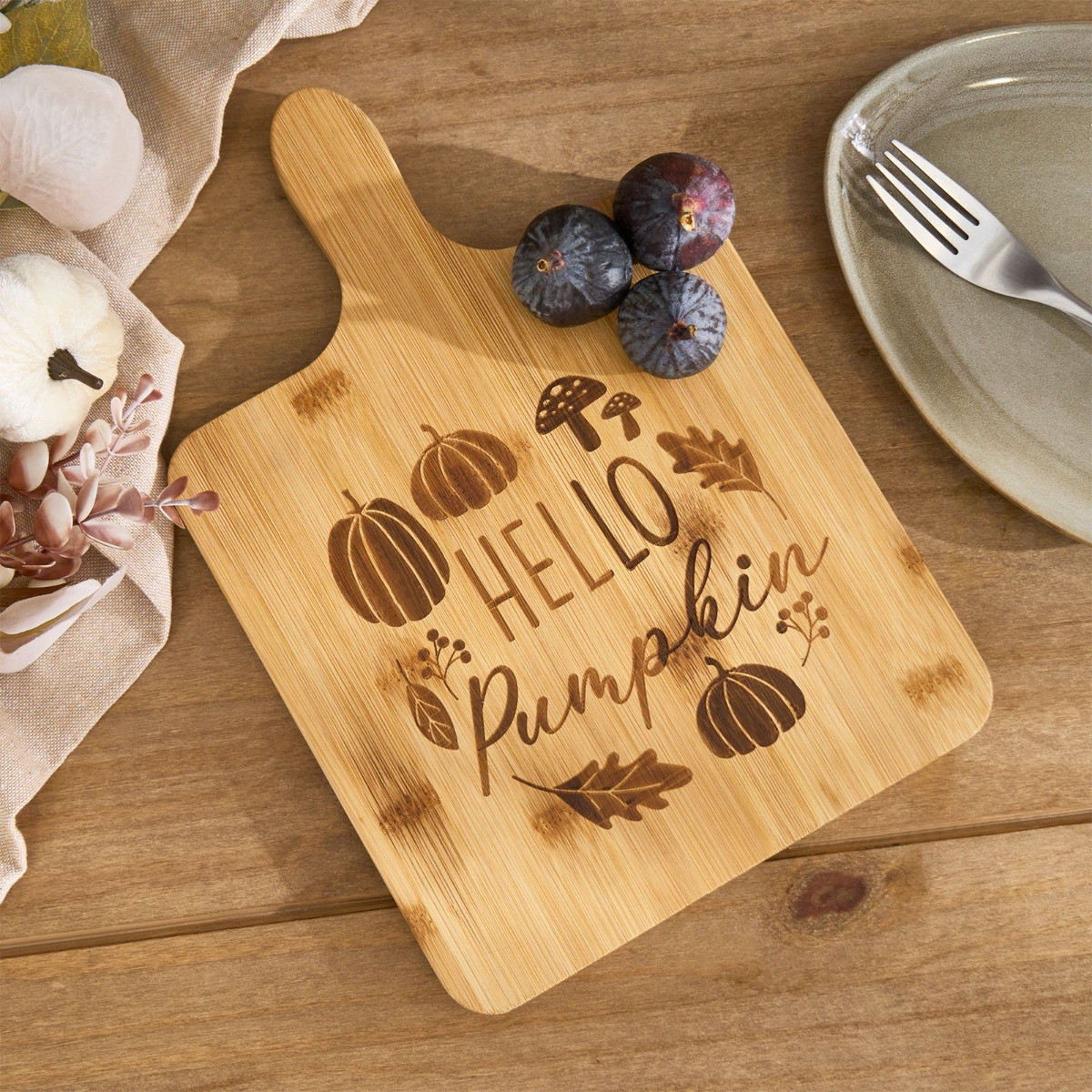 OHS Wooden Autumn Serving Board - Natural >