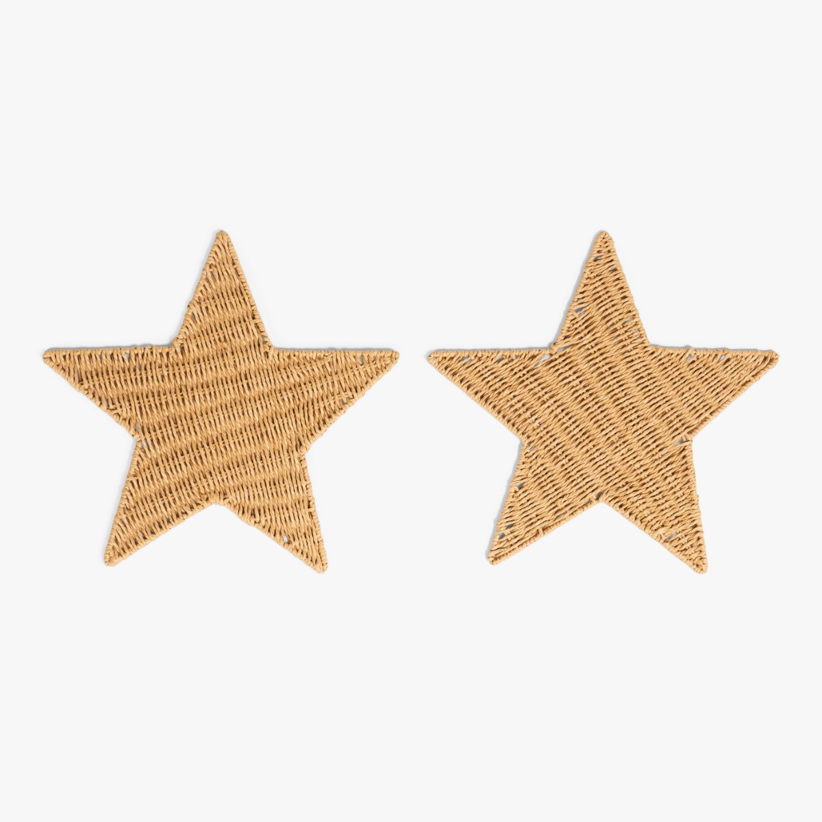 OHS Star Shaped Woven Placemats, Natural - 2 Pack>