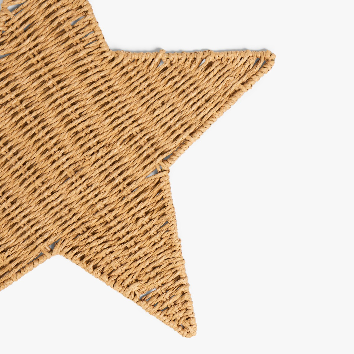 OHS Star Shaped Woven Placemats, Natural - 2 Pack>