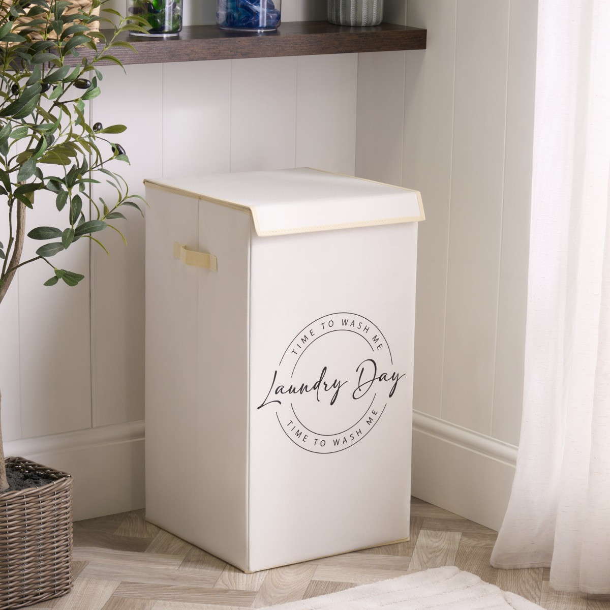 OHS Slogan Laundry Basket - Beige>