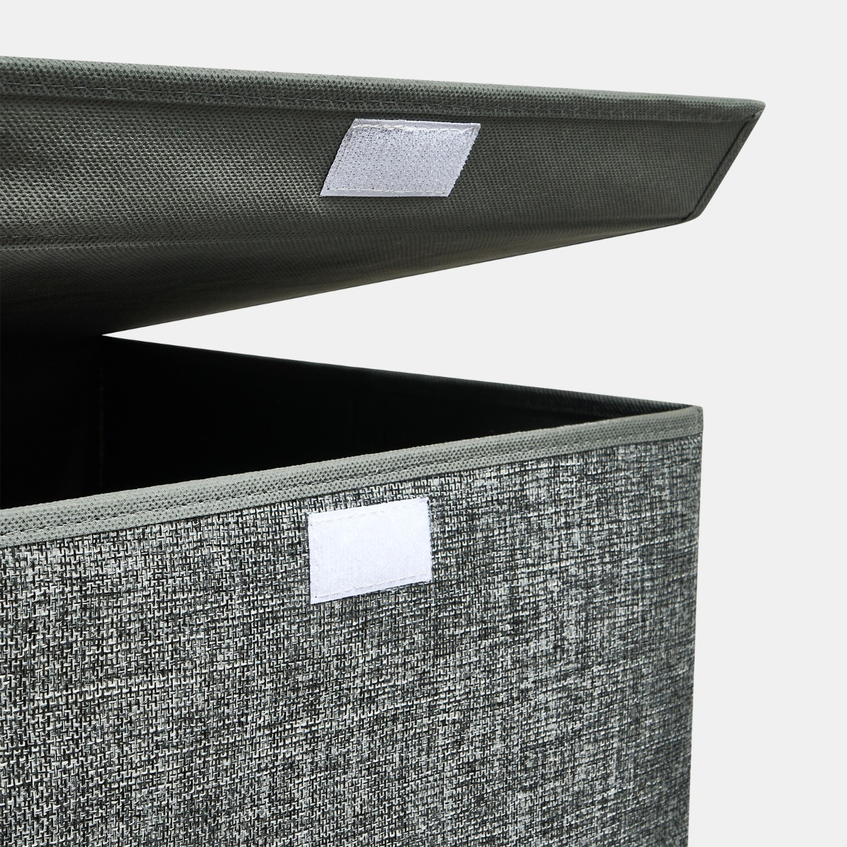 OHS Linen Look Collapsible Laundry Basket - Grey>
