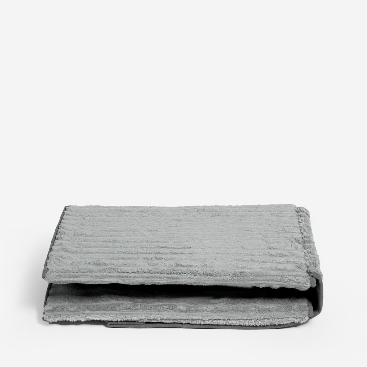 Ribbed Foldable Laundry Basket - Grey>