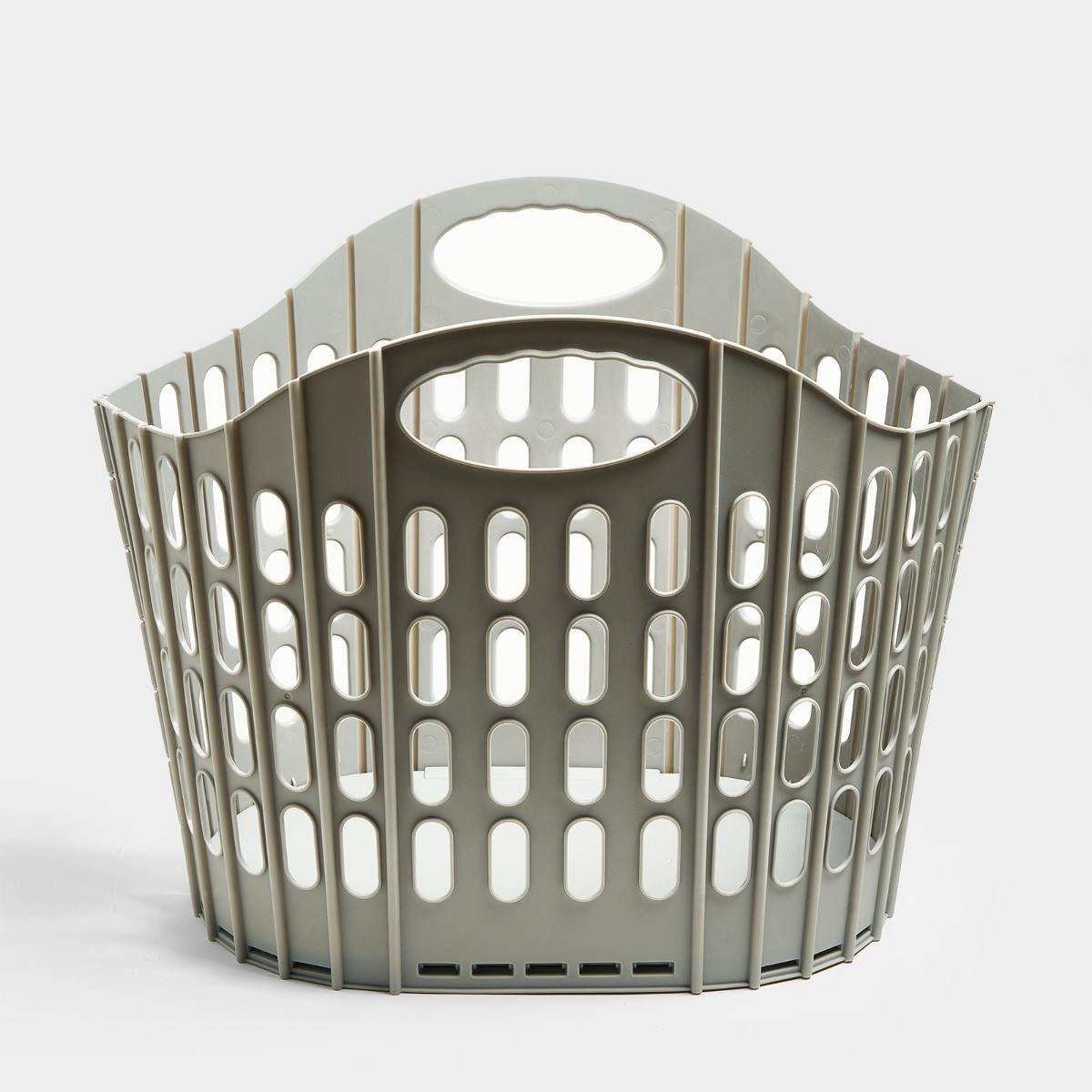 OHS Plastic Foldable Flat Laundry Basket - Grey>