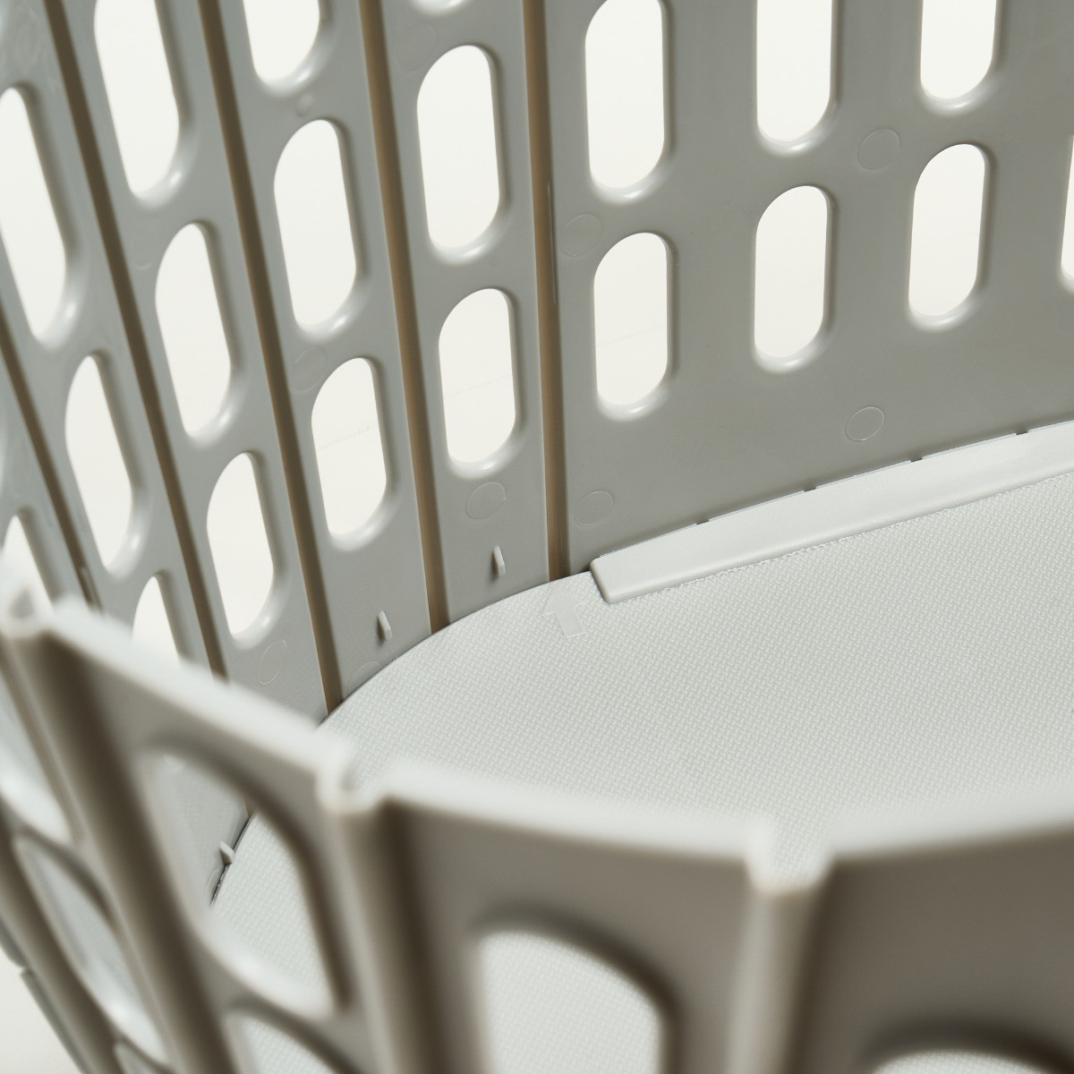 OHS Plastic Foldable Flat Laundry Basket - Grey>