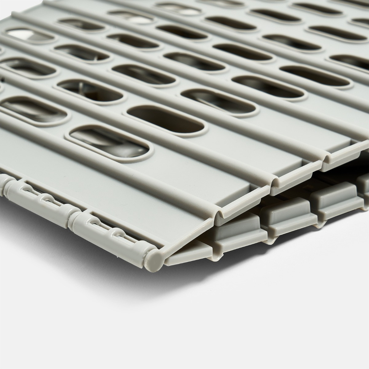 OHS Plastic Foldable Flat Laundry Basket - Grey>