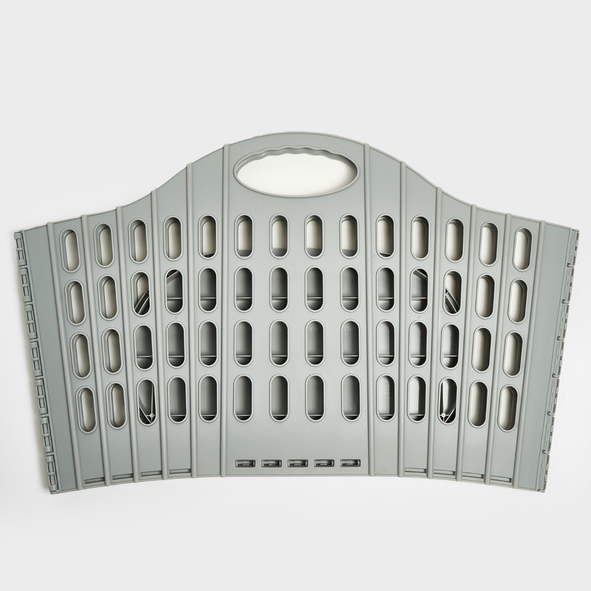 OHS Plastic Foldable Flat Laundry Basket - Grey>