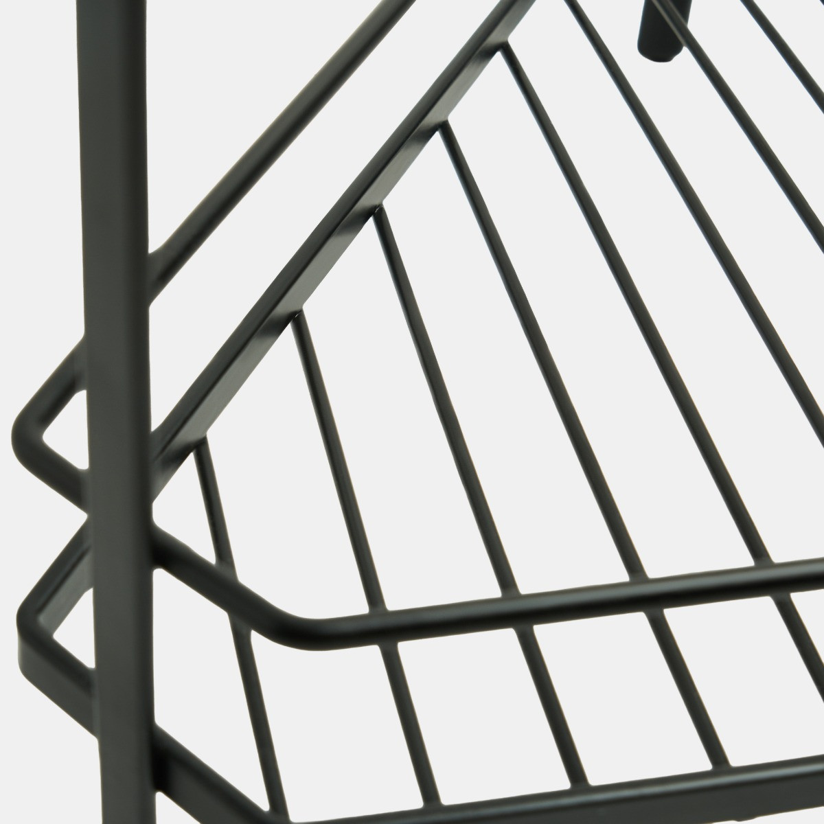 OHS 2-Tier Corner Storage Rack - Black >