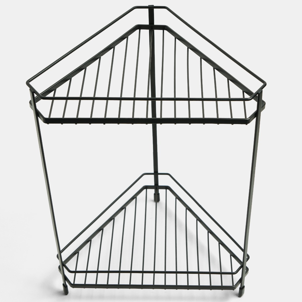 OHS 2-Tier Corner Storage Rack - Black >