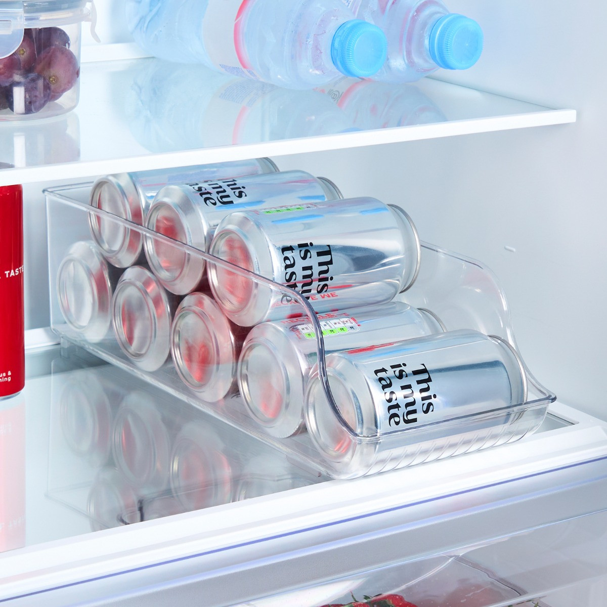 OHS Fridge 9 Can Storage Container - Clear>