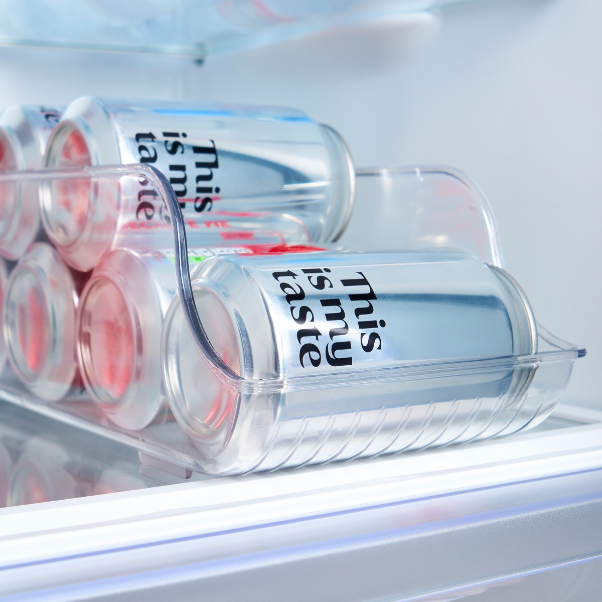 OHS Fridge 9 Can Storage Container - Clear>