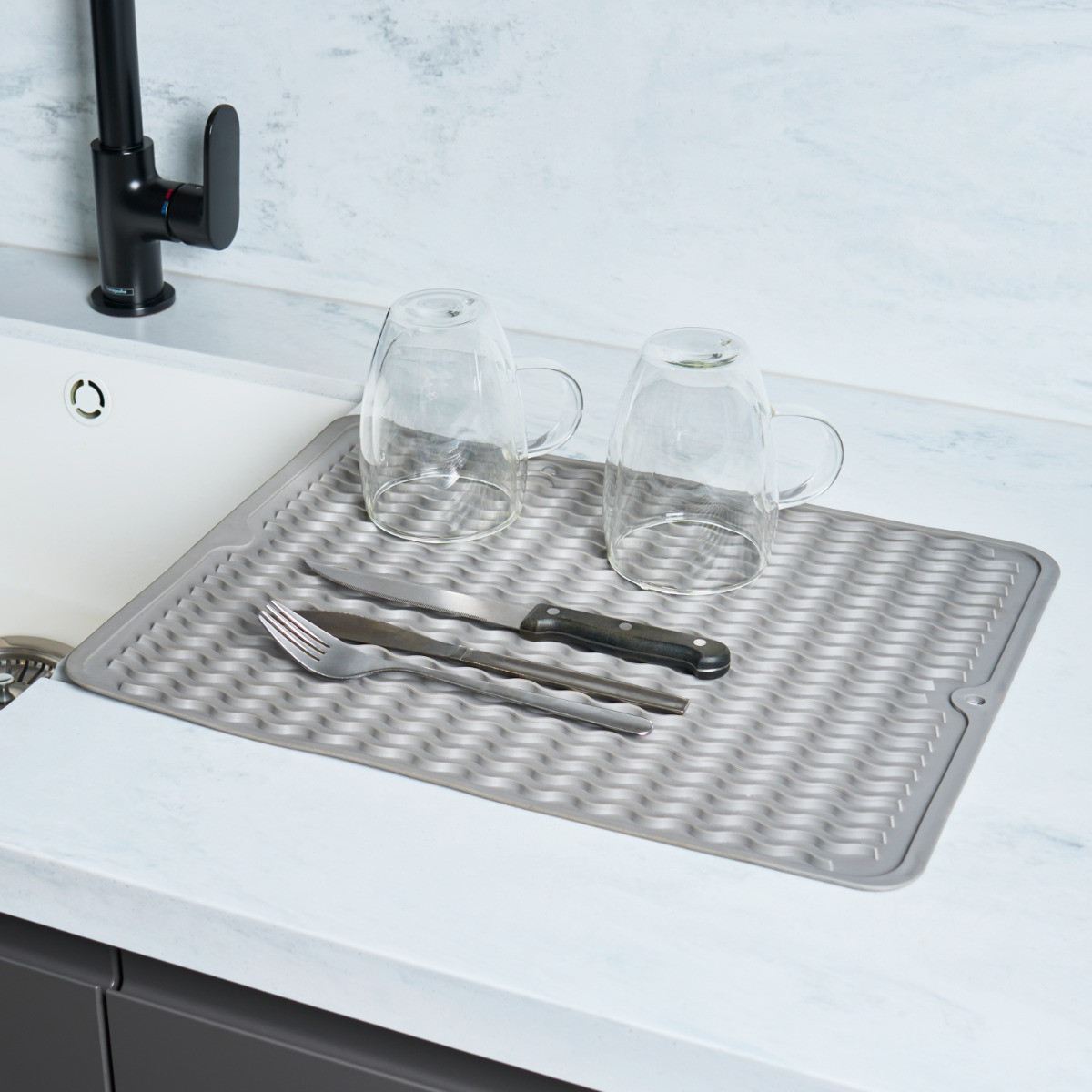 OHS Sink Drying Mat - Grey>