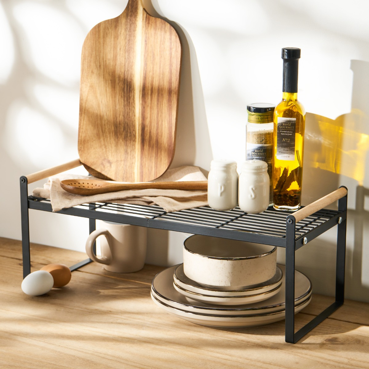 OHS Wire Kitchen Shelf - Black>