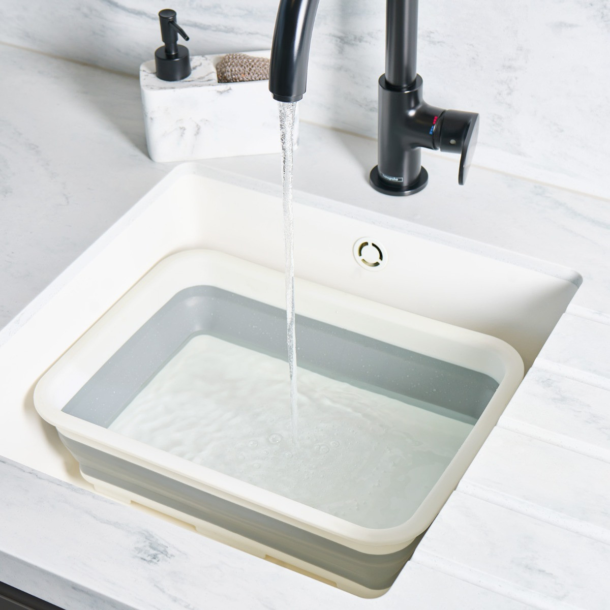 OHS Collapsible Rectangular Washing Up Bowl - Grey>