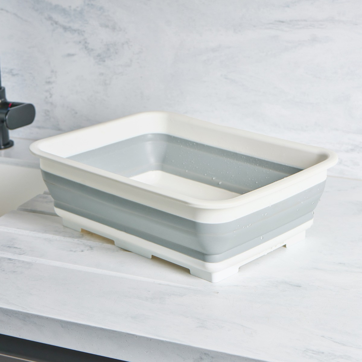 OHS Collapsible Rectangular Washing Up Bowl - Grey>