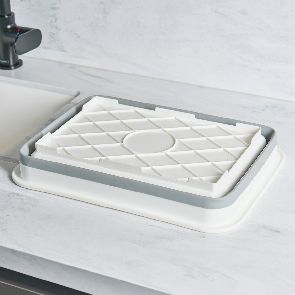 OHS Collapsible Rectangular Washing Up Bowl - Grey>