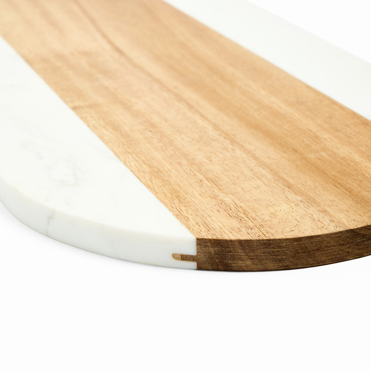 OHS Marble & Acacia Cheeseboard - Natural/White>